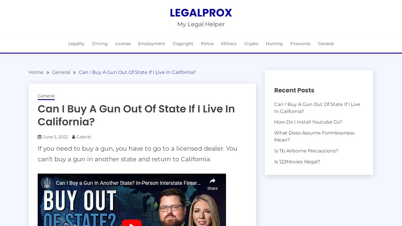 Can I Buy A Gun Out Of State If I Live In California? – LegalProX